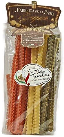 La Fabbrica della Pasta di Gragnano Mafaldine tricolore IGP 500 Gr. Cartone 12 Pezzi