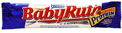 Nestlé BABY RUTH BAR CLASSIC 59,5 G RETRO AMERICAN CANDY BAR Arachidi/Caramello/Torrone 4 barre