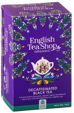 Generico English Tea Shop®   Tè Nero BIO English Breakfast Decaffeinato   Tè Deteinato di Ceylon   Black Tea Decaffeinato 20 Bustine di Tè (40 Gr)