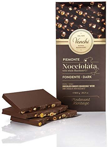 Venchi Maxi Tavoletta di Cioccolato Fondente 56% con Nocciole Intere, 800 gr