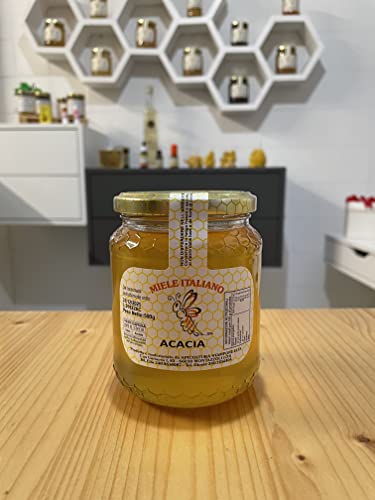Generico Miele di Acacia 500g miele Italiano 100% naturale Apicoltura Stampone (Acacia 500g)