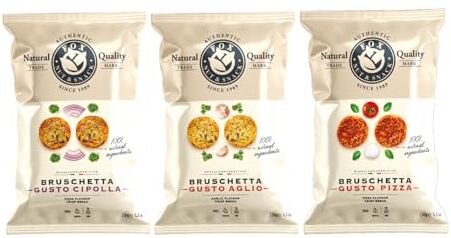 Generic Fox Aperitivo Natural Quality Tris Bruschette Cipolla Aglio Pizza 3 Buste da 150 grammi CoCoCiok