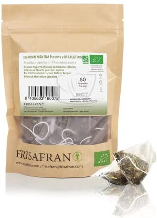 FRISAFRAN Infuso digestivo di liquirizia e Menta   60Uds   Biologico   Direttamente dal produttore   Tè Di Liquirizia   Infuso Liquirizia   Tisane Liquirizia   Liquirizia Tisana