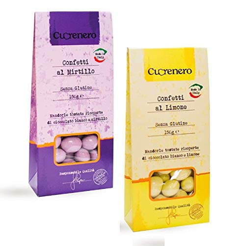 Generico Cuorenero Confetti Senza Glutine: 1 x Mirtillo, 1 x Limone 2 x 150 Grammi