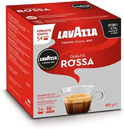 Lavazza Capsule Caffè Espresso Qualità Rossa, Confezione da 54 Capsule