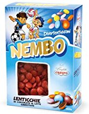 CRISPO NEMBO LENTICCHIE DI CIOCCOLATO AL LATTE 1 KG ROSSO CONFETTINI LAUREA