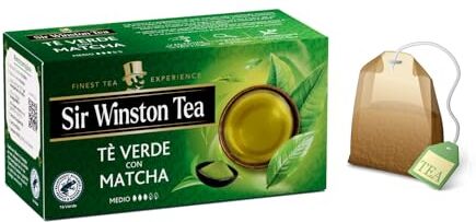 Generico Sir Wiston Tea®   Tè Verde con Tè Matcha 1 x 20 Bustine di Tè (35 Gr)   Green Tea & Green Matcha