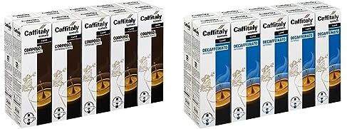 Caffitaly System Capsule Originali con Sistema R-smart, Gusto Corposo 100 Capsule di Caffè & Capsule Originali con Sistema R-smart, Gusto Decaffeinato Intenso 100 Capsule di Caffè