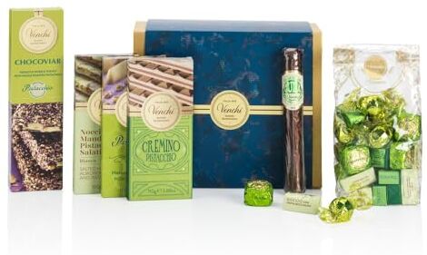 Venchi Degustazione Gourmet al Pistacchio Cioccolato al Pistacchio Assortito, 977 g Idea Regalo Senza Glutine