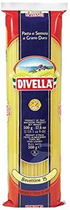 Divella PASTA DI SEMOLA DI GRANO DURO BAVETTINE 15 GR 500 X 36