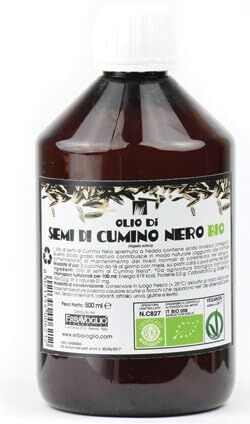 Erbavoglio Olio Biologico Olio di Semi di Cumino 500 ml Molto versatile e benefico