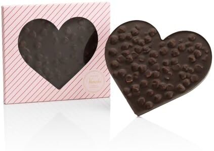 Venchi Collezione Festa della Mamma Lastra di Cioccolato Artigianale Brutto&Buono Nocciolato Fondente a Forma di Cuore, 300 g Idea Regalo Senza Glutine Vegano