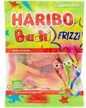 HARIBO Bruchi Frizzi Caramelle Gommose Morbide E Frizzanti Al Gusto Di Frutta A Forma Di Bruco 175 Gr Travolgenti, Colorate E Incredibilmente Gustose Irresistibili Per Adulti E Bambini 175 ml