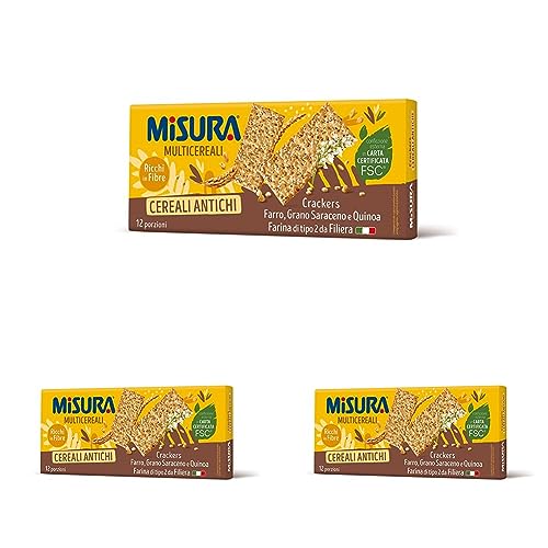 Misura Crackers ai Cereali Multigrain Farro, Grano Saraceno e Quinoa Confezione da 1050 grammi