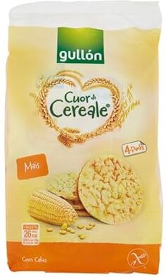 Generico Gullon Cuor di Cereale, Gallette di mais senza glutine 108 gr, 4 pacchi da 4 porzioni ciascuna. Tot 432 gr