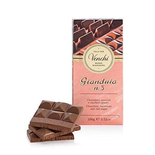 Venchi Tavoletta Gianduia N.3 100g con Cioccolato, Nocciole Piemonte I.G.P e Zucchero Grezzo Vegano Senza Glutine