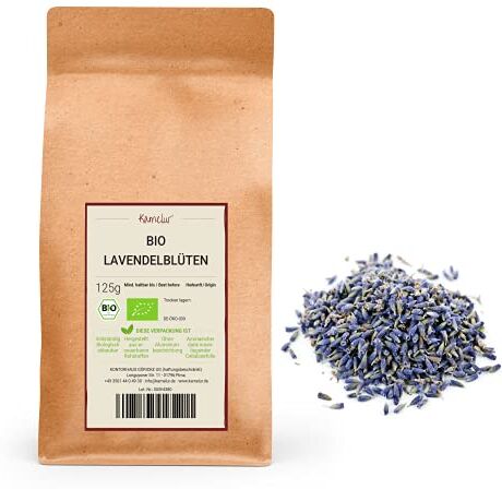 Kamelur 250g di fiori di lavanda BIO essiccati interi per tè aromatico alla lavanda biologica lavanda BIO essiccata e senza additivi lavanda BIO essiccata in confezione biodegradabile