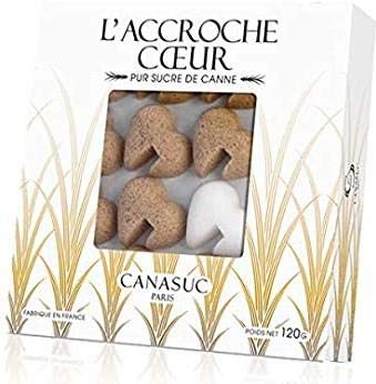 Generico Canasuc   32 Zollette di Zucchero a Forma di Cuore   Zollette di Zucchero   Zucchero di Canna 32 Zollette 120 Gr