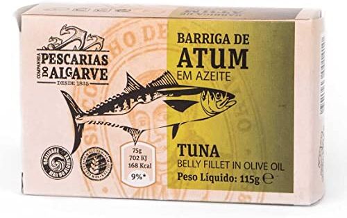 generic Companhia de Pescarias do Algarve Ventresca di Tonno Bianco in Olio di Oliva / Prodotto Gourmet del Portogallo 5 x 120 gr Pack