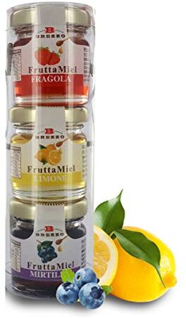 Brezzo Confezione Degustazione Di FruttaMiel, Miele Aromatizzato Con Frutta, 3 Gusti, Peso Tot. 114 Grammi