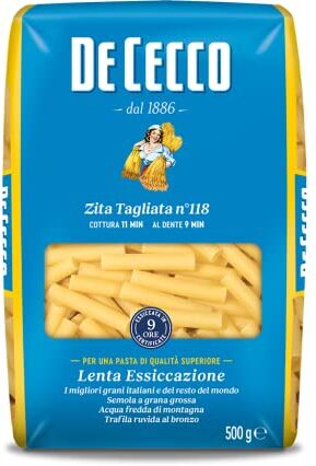 De Cecco Pasta Zita Tagliata 6 pezzi da 500 g [3 kg]