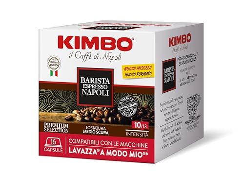 Kimbo Capsule Compatibili Lavazza® A Modo Mio®* 128 Capsule Barista Espresso Napoli 8 Confezioni da 16 Capsule