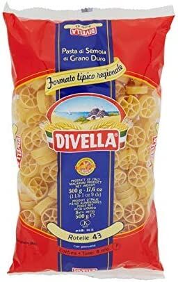 Divella PASTA DI SEMOLA DI GRANO DURO ROTELLE 43 GR 500 X 24