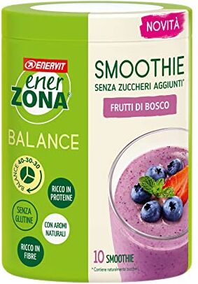 Enervit EnerZona Smoothie Balance gusto Frutti di Bosco 300gr a base di Proteine del Latte