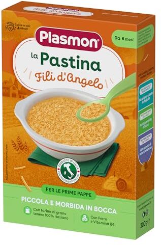 Plasmon Pastina Fili d'Angelo 12x300g, da 6 Mesi