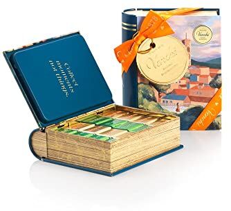 Venchi Mini Libro in Latta Firenze con Cioccolatini Cremini Assortiti, con Cioccolatini Perla Assortiti, 172 g Senza Glutine