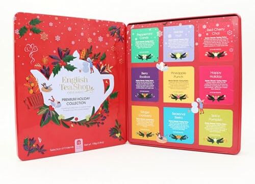 Generico English Tea Shop Collezione Premium Holiday Selezione di Té & Tisane Biologiche ai Sapori delle Feste Made in Sri Lanka 1 x 72 Bustine di Tè (108 Grammi)