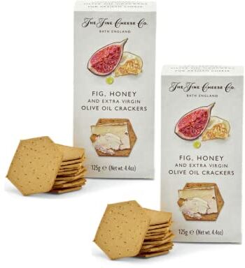 Generico The Fine Cheese Co.   Crackers Olio Vergine Oliva, Miele, Fichi 2 x 125 Gr   Crackers Salati Aperitivo   Stuzzichini Salati