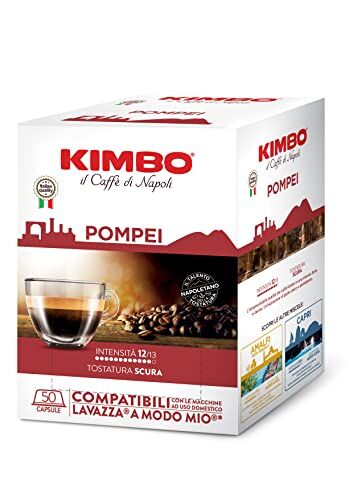 Kimbo Le Meraviglie del Gusto Capsule Caffè Compatibili A Modo Mio Pompei 50 Unità