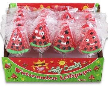 Candy Cocomeri sorridenti Lecca-lecca di gelatina 24 pezzi 480g