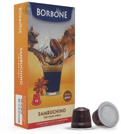 CAFFÈ BORBONE 60 Capsule Compatibili con Nespresso Sambuchino Gusto Sambuca l' Emporio del Caffè