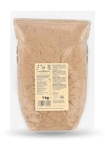 KoRo Farina di semi di lino bio parzialmente sgrassata 1 kg Alternativa di farina ricca di proteine e fibre Ideale per piatti salati Vegan