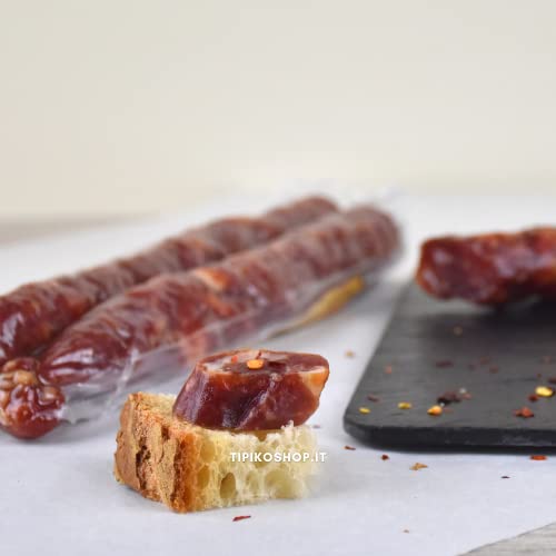 Generico Salsiccia secca nostrana, Salsiccia di maiale, LAVORAZIONE ARTIGIANALE, 100% CARNI ITALIANE, SENZA CONSERVANI, LATTOSIO E GLUTINE (Piccante)