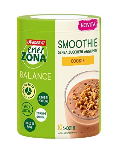 Enervit EnerZona Smoothie Balance gusto Cookie 300gr con cacao e granella di biscotto