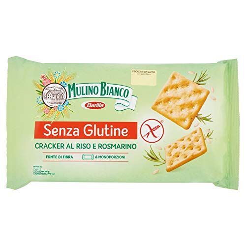 Barilla Cracker Riso Gluten Free Confezione da 6 Monoporzioni [200 gr] [confezione da 5], Senza glutine
