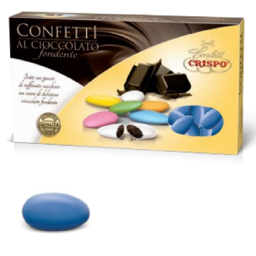 CRISPO Confetti  Cioccolato Fondente Blu 1 Kg Confetti Colorati Blu