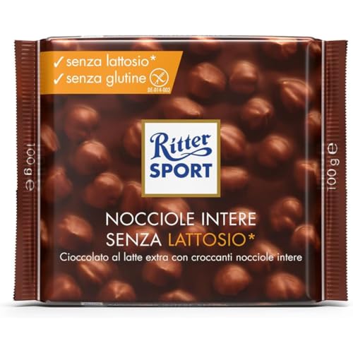 Generic Tavoletta Ritter Sport Nocciole Intere Senza Lattosio Cioccolato Latte 3 x 100 g