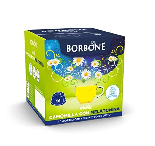 CAFFÈ BORBONE Camomilla con Melatonina 64 capsule (4 confezioni da 16) Compatibili con le Macchine Nescafè