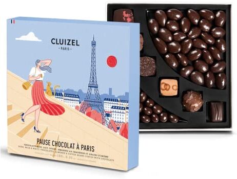 Generico Michel Cluizel Pausa Cioccolato a Parigi Assortimento di Bonbon Fruttati ed alla Mandorla e Chicchi di Caffè Ricoperti al Cioccolato 1 x 180 Grammi