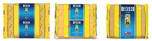 De Cecco Set di test  Penne Rigate – Spaghetti Pasta di Semola di Grano Duro Pasta 100% Pasta longitudinale e pasta corta (3 x 3 kg)