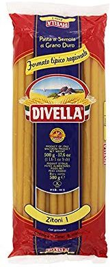 Divella PASTA DI SEMOLA DI GRANO DURO ZITONI 1 GR 500 X 20