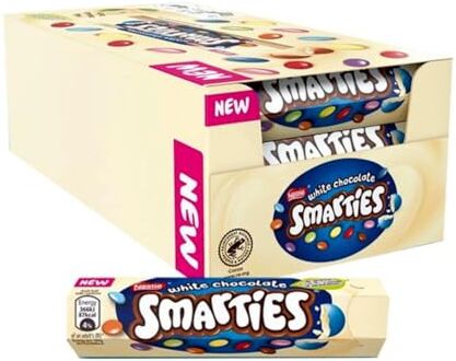 Nestlé ®   Smarties® Confetti Cioccolato Bianco 24 Tubi (816 Gr)   Confetti Ripieni Cioccolato Bianco