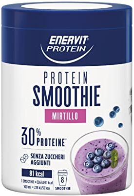 Enervit , Barattolo Smoothie al Mirtillo, Barattolo da 320 Grammi, Antiossidante, con Proteine di Pisello e Riso e Vitamina C, 100% Vegetale