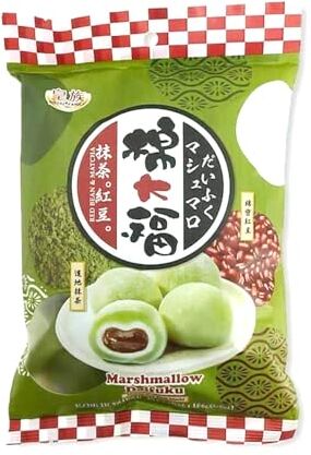 Tea Soul Mochi Daifuku Marshmallow 120 gr   Gusto Matcha e fagioli rossi