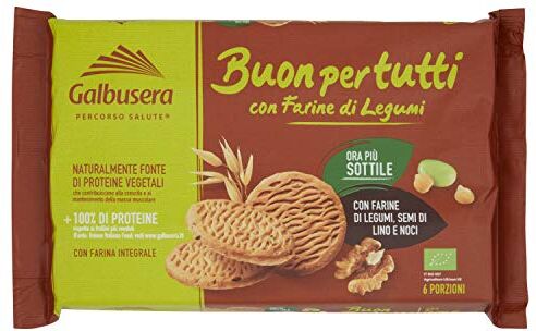 Galbusera FROLLINI BIOLOGICI CON FARINA DI LEGUMI SEMI DI LINO E NOCI 260 gr