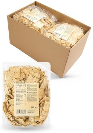 KoRo Cracker di farro e semi di chia 6 x 500 g vegan, a basso contenuto di zucchero